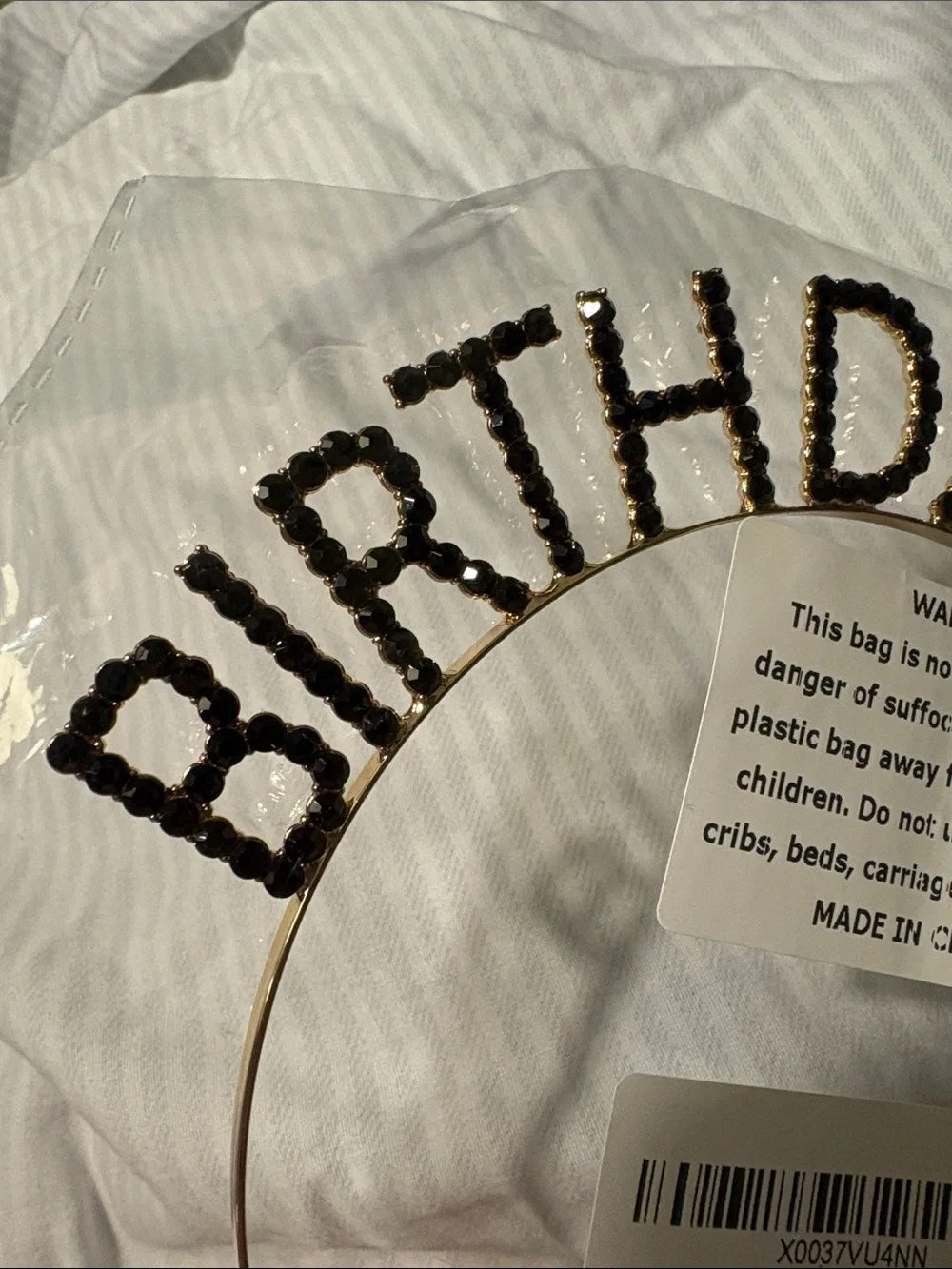 Birthday Girl Headband - Gold and Black